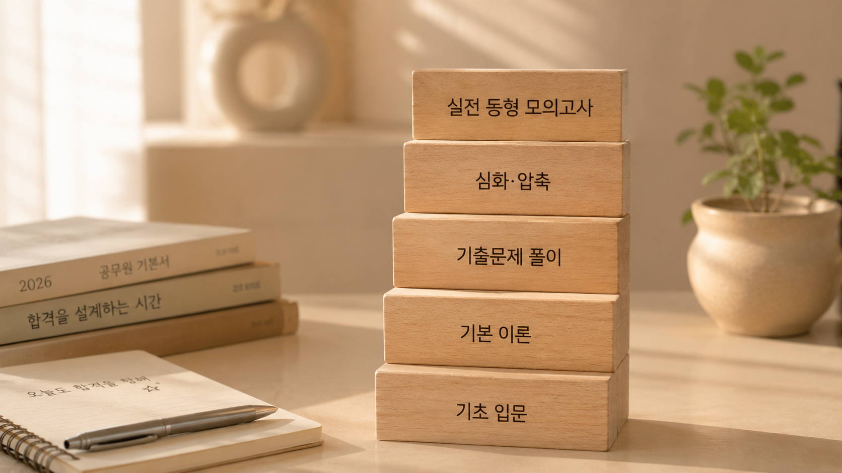 공무원 시험 초시생이 자신의 기초 수준에 맞는 인강을 비교하는 모습